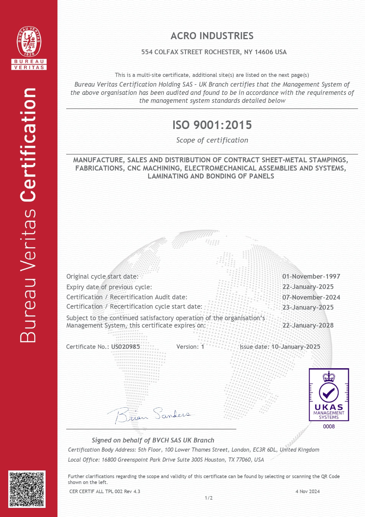 ISO 9001:2015 ISO 9001:2015
