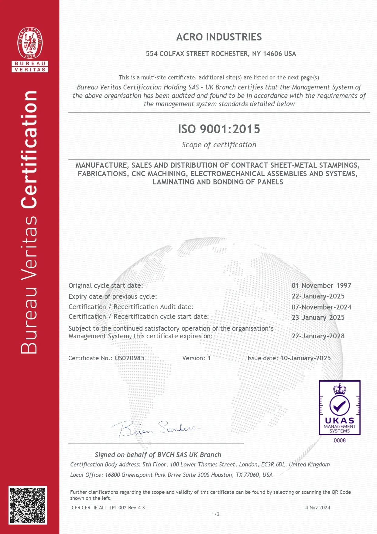 ISO 9001:2015 ISO 9001:2015